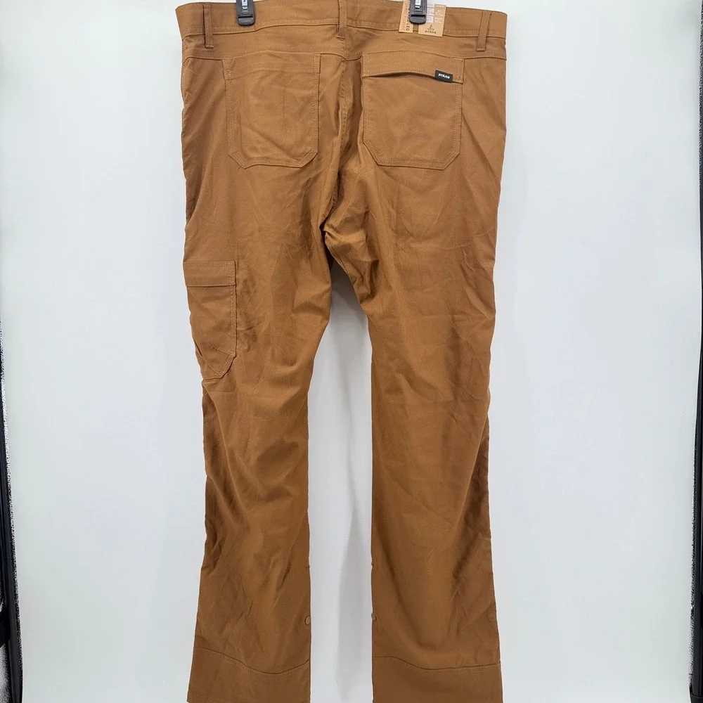 Prana Stretch Zion Slim Pant II Mens 40x34 Sepia Brown Tapered Leg 1969831 NWT